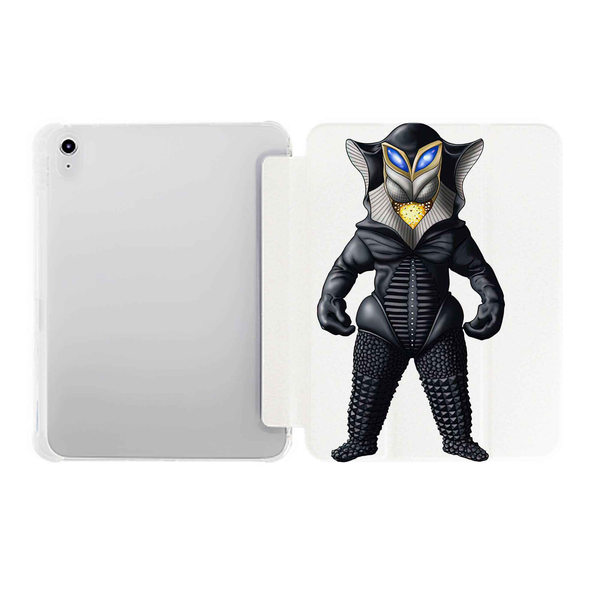 （画像用） ウルトラマン Ultraman IPad ケース ペン収納付き 三つ折りスタンド PUレザー×シリコン 対応機種9.5/10.5/10.9インチ